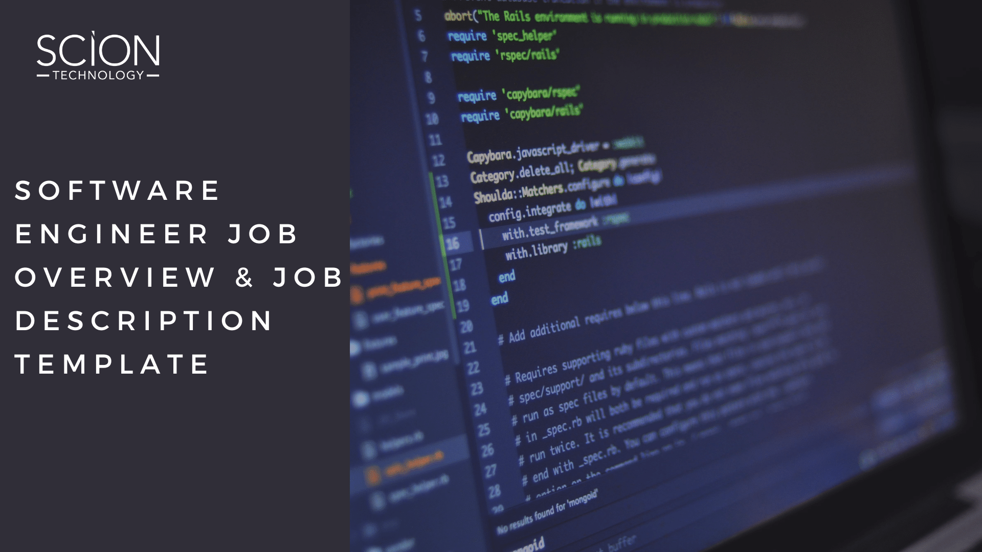 Software Engineer Job Overview & Job Description Template